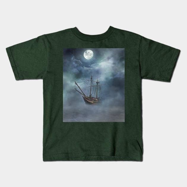 Sailing in the Dark Seas Kids T-Shirt by PatrioTEEism